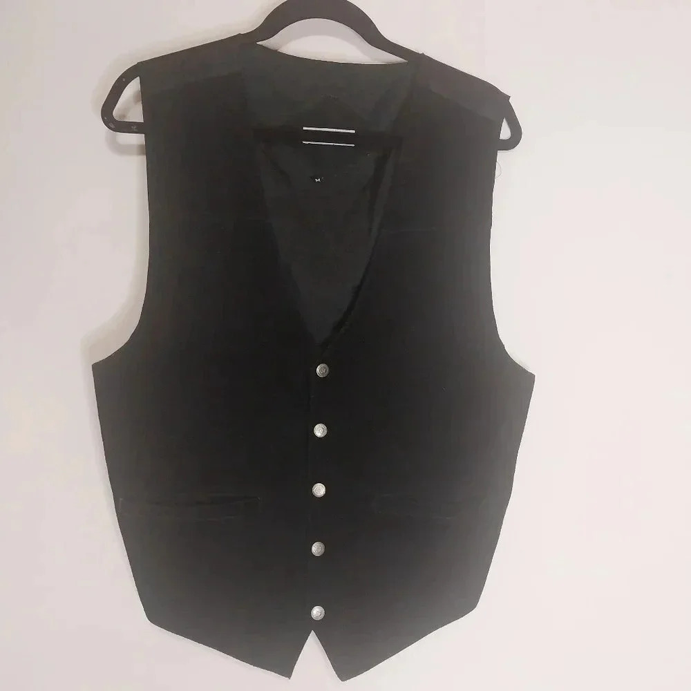 Cherokee Men's Suede Leather Vest, Size M